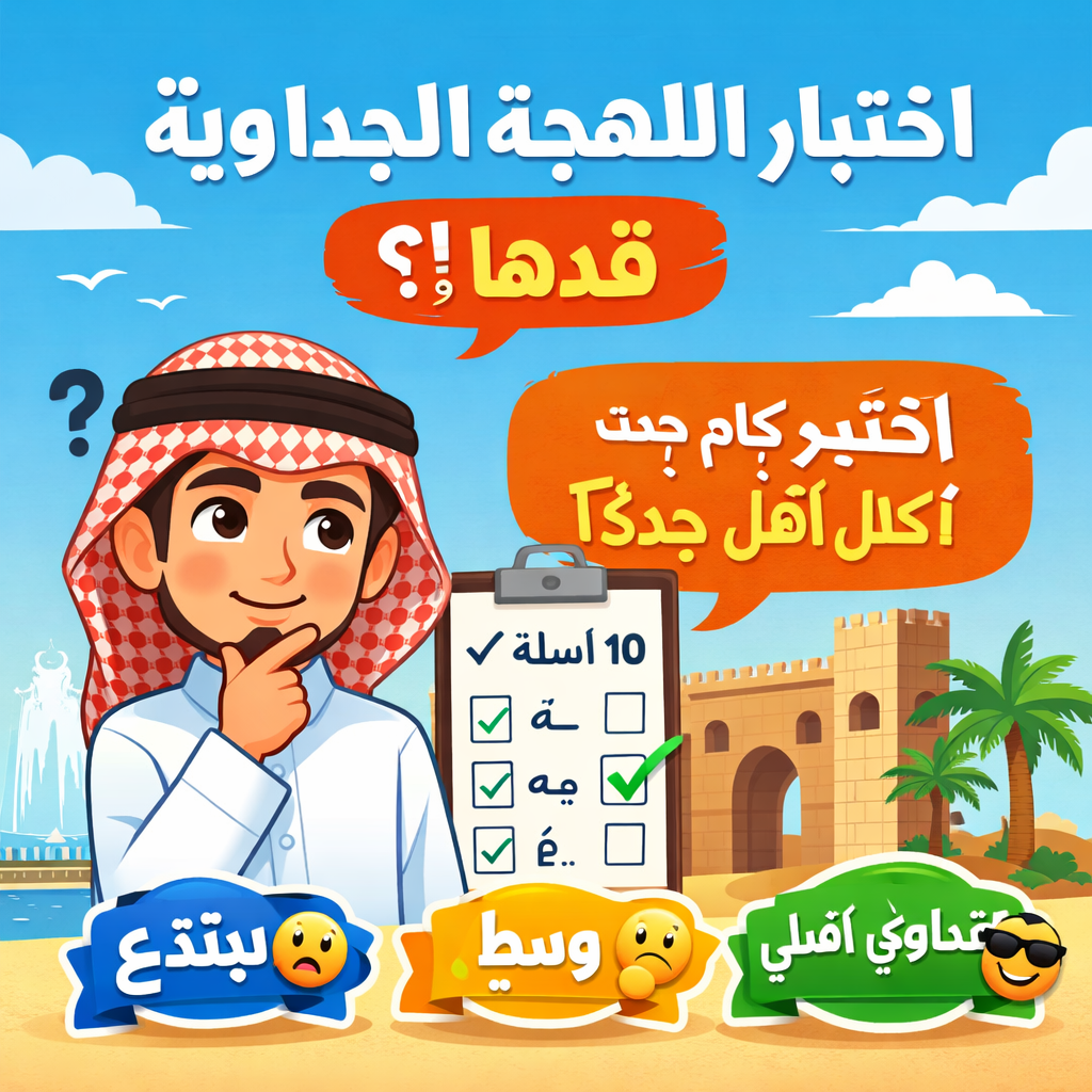 رابط اختبار اللهجة الجداوية