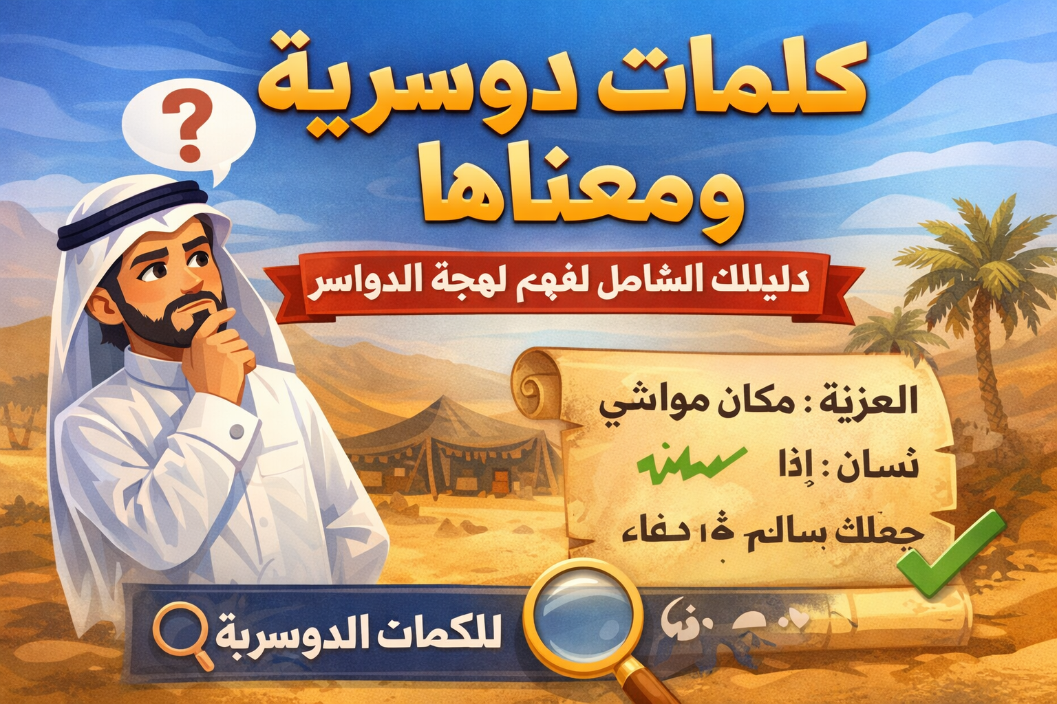 كلمات دوسرية ومعناها.. دليلك الشامل لفهم لهجة الدواسر بالتفصيل